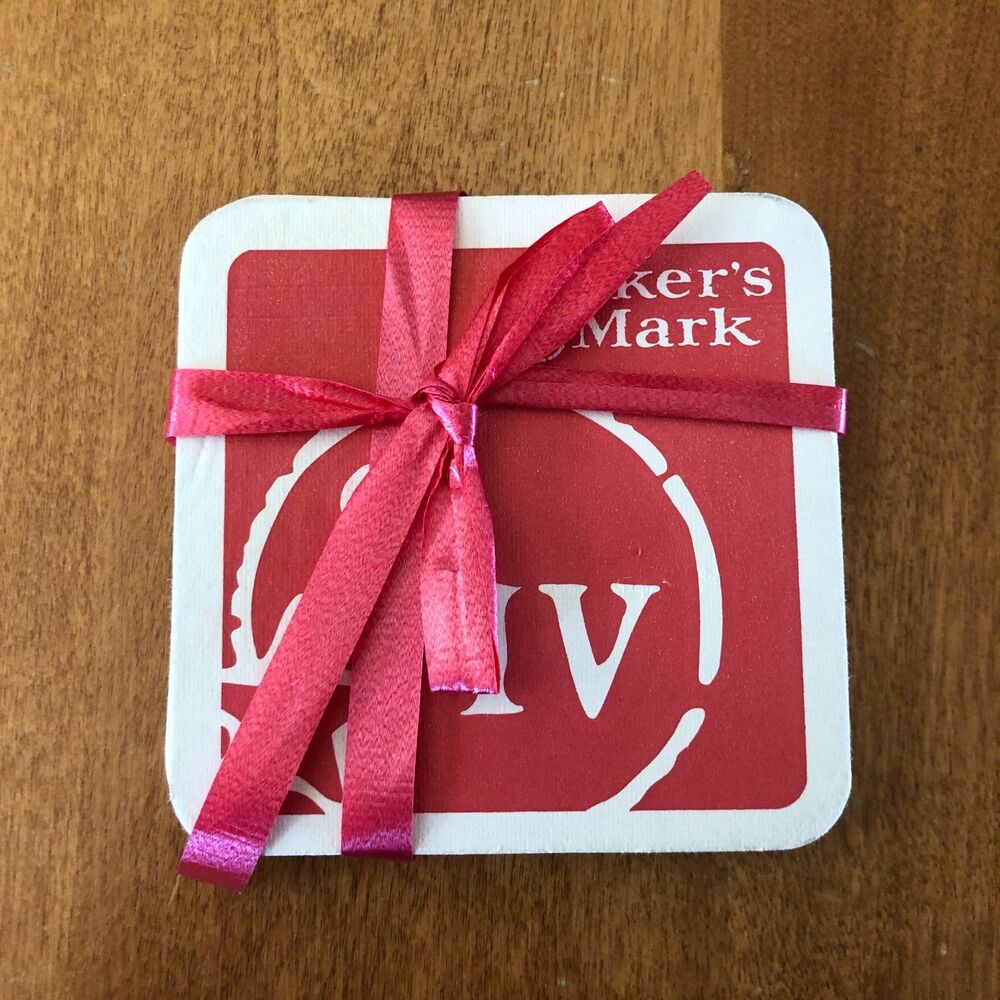Makers Mark Bourbon Paper Coaster Gift Set of 10 Red Logo NEW